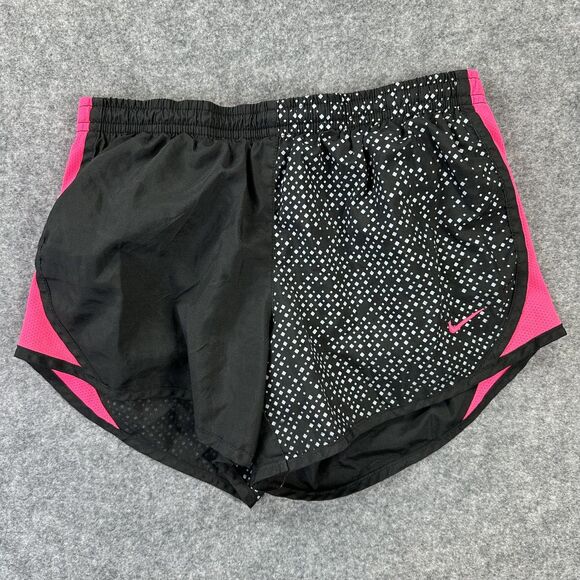 Nike Shorts Womens Medium Black Pink Dri-FIT Running Printed Lined Athletic - Picture 1 of 8